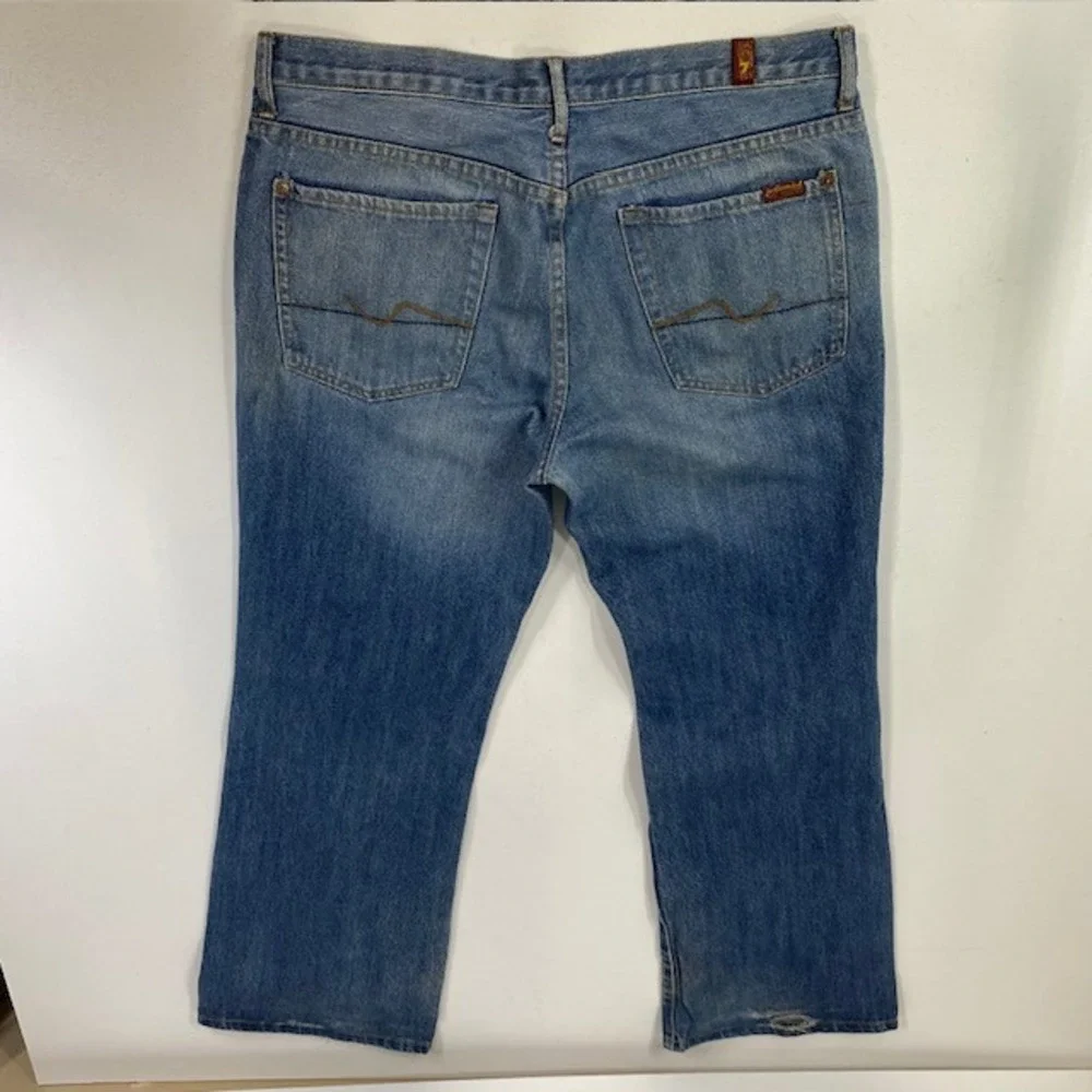 7 For All Mankind‎ Relaxed Bootcut Jeans Button Fly Denim Mens Size 33x30